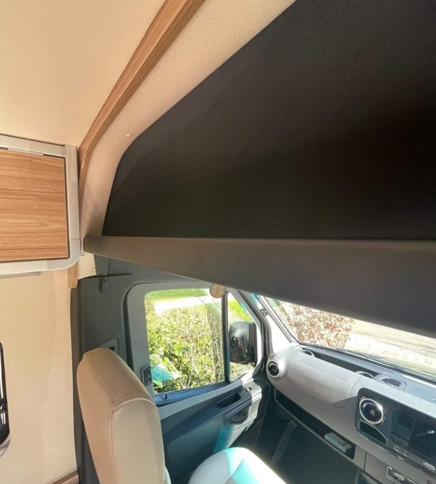 Overhead Shelf installed in a Sprinter W907 VS30 Hymer Grand Canyon S.